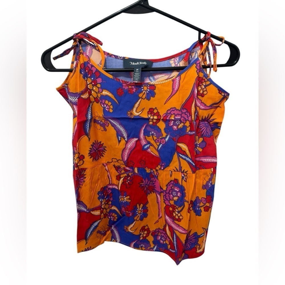 ModCloth Bohemia Bound Peplum Tank Size Medium